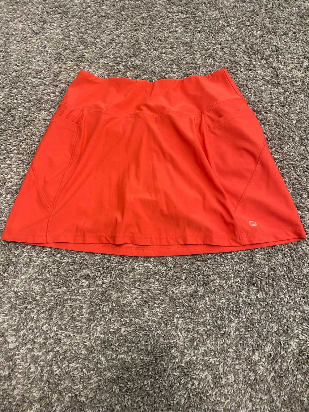 Red Active A-Line Skirt with Side Pockets